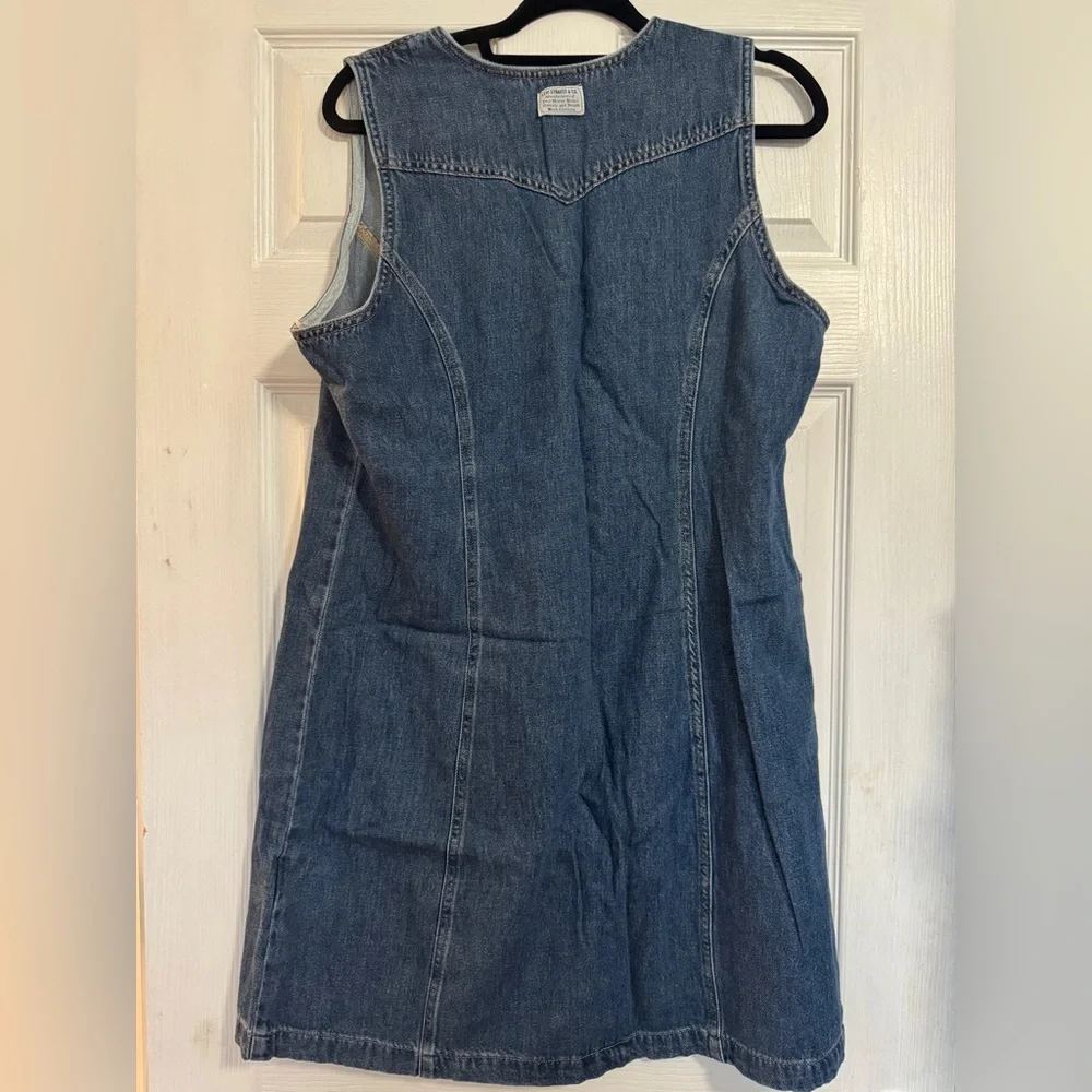Levi's Classic Blue Denim Midi Dress - Picture 3 of 3
